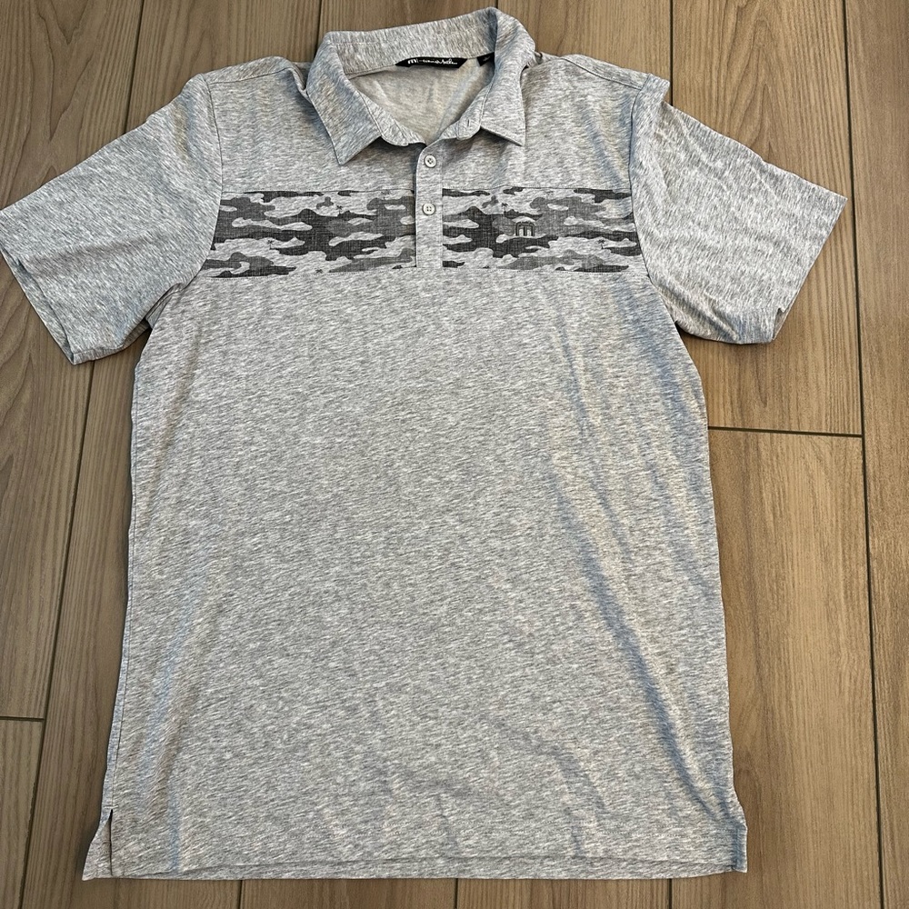 Travis Mathew Men’s Light Grey Camo Golf Polo Size L Like New